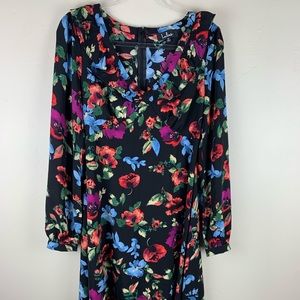Lulus floral dress with ruffle detailing